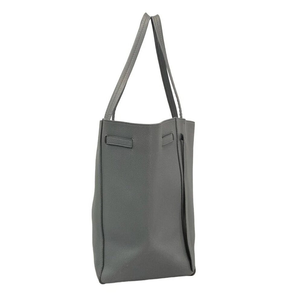 CELINE Cabas Phantom Small With Belt 189023TNI.09GM Gray Soft grained calfskin - Picture 4 of 14